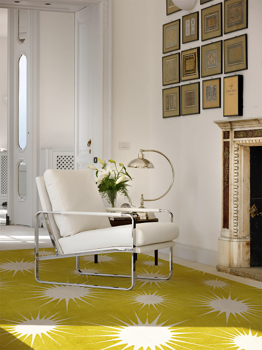 Sunburst in Forsythia, 8 ft. x 8 ft.round