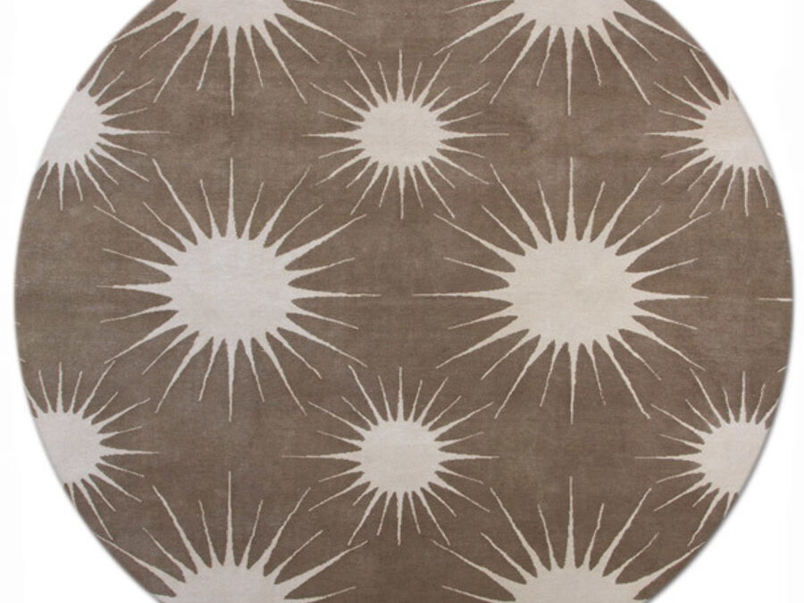 Sunburst in Khaki, 8 ft. x 8 ft. round