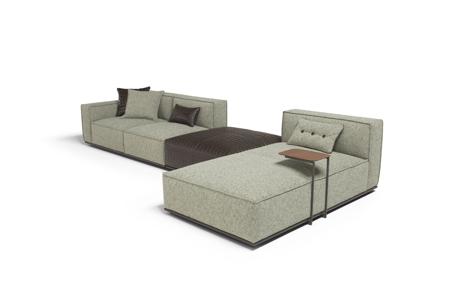 Plaza, 1 Low Arm Chaise Longe, 2 Cushions