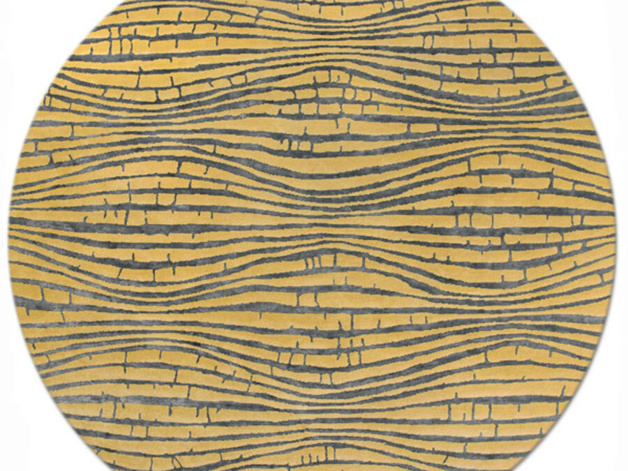 Wave in Yellow, 8 ft. x 8 ft. round