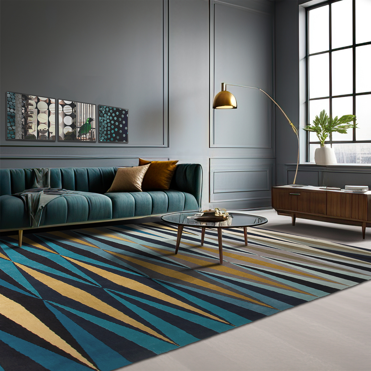 Ripple in Blue, 12 ft. x 16 ft.