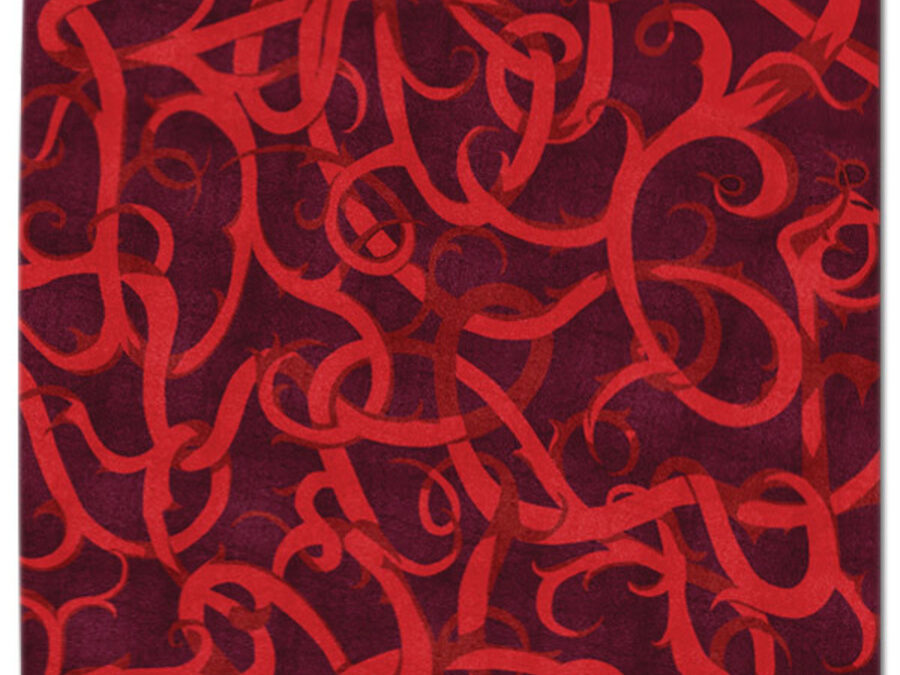 Thorn I in Red on Red, 8 ft. x 10 ft.