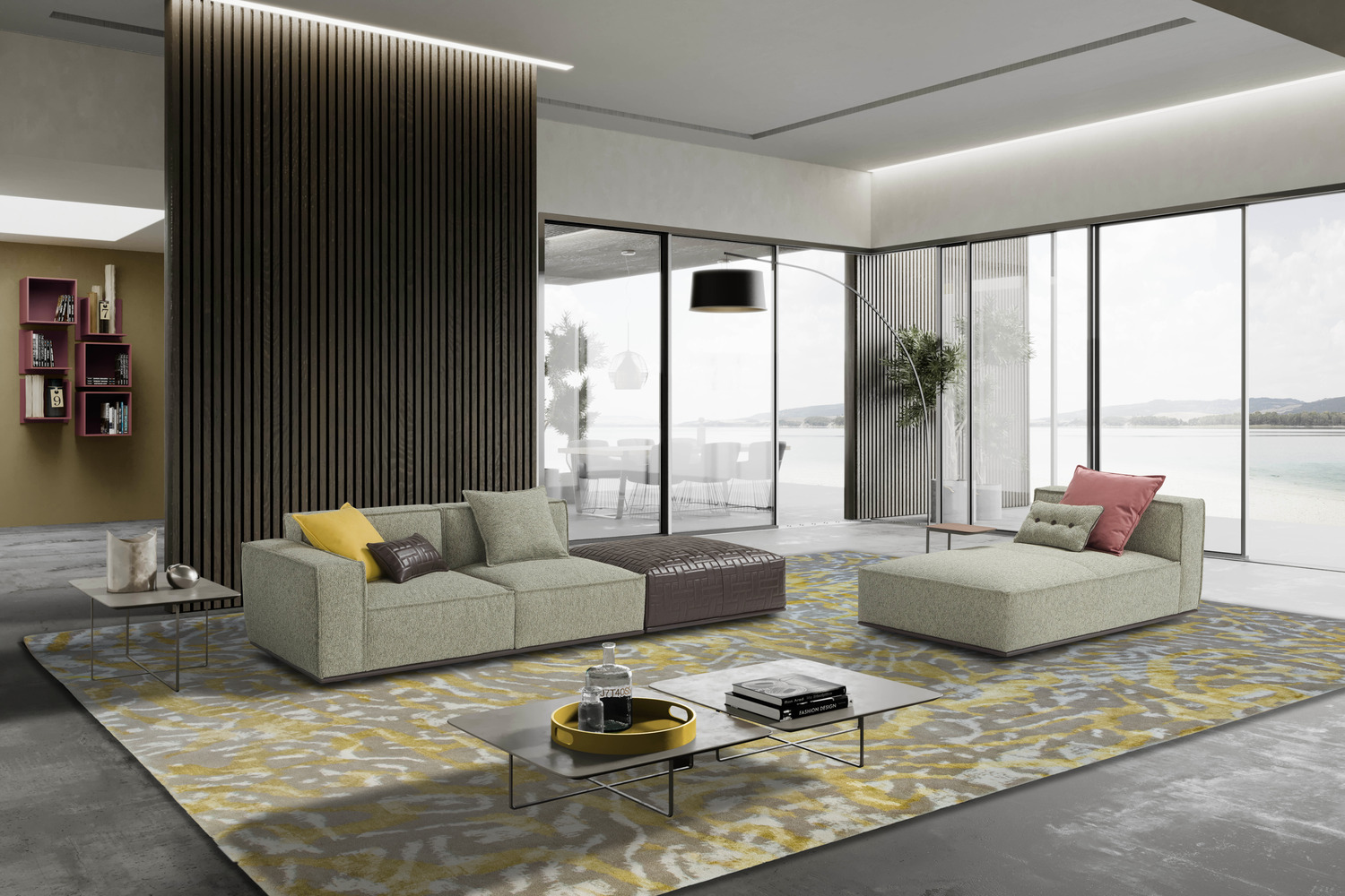 Nebula in Goldenrod, 9 ft. x 12 ft.