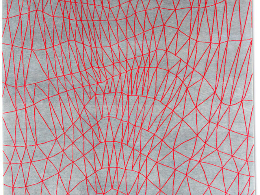 Skala in Red, 9 ft. x 12 ft.