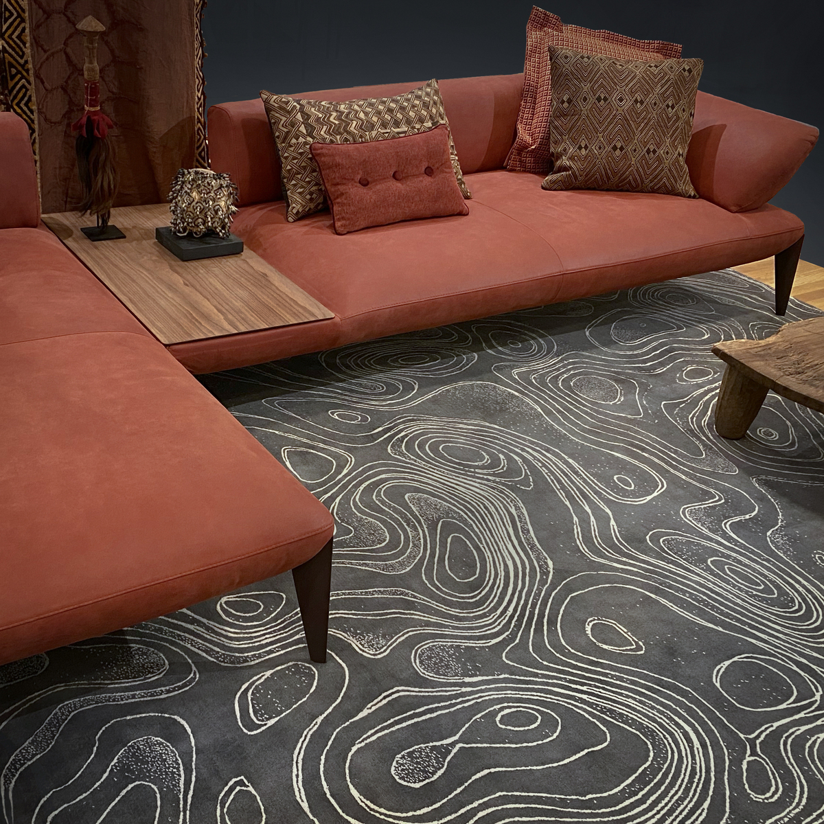 String Theory in Pewter, 8 ft. x 10 ft.