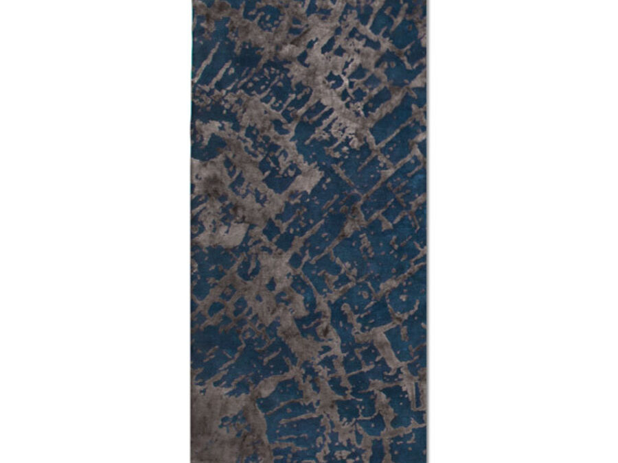 Tapa in Cerulean, 3 ft. x 10 ft.