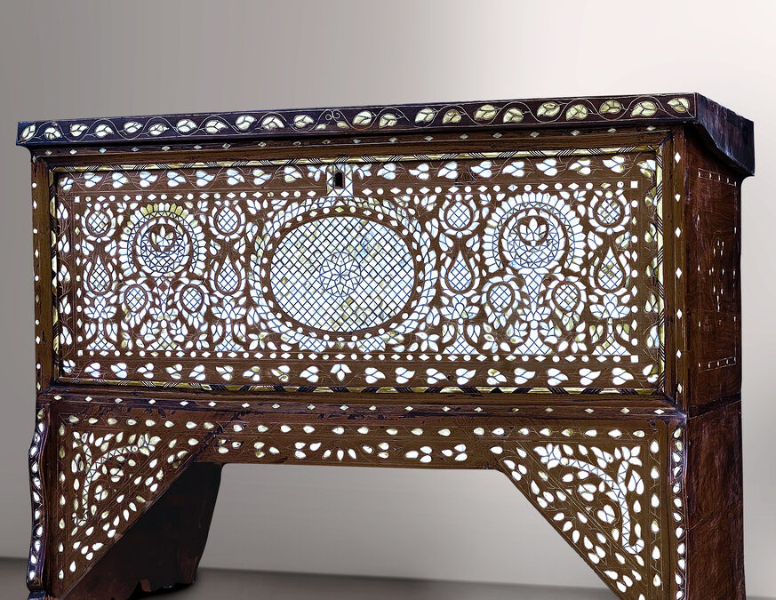 “Pomegranate Blossoms” Mother-of-Pearl Inlaid Wedding Chest