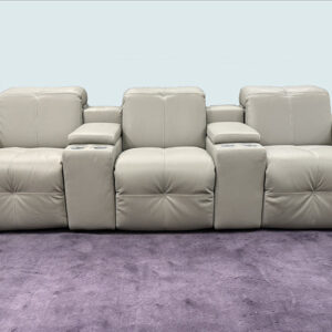 Arline Leather Recliner Three Seats Theater Setting.